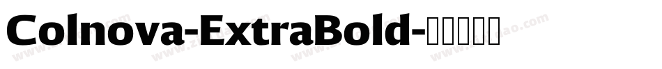 Colnova-ExtraBold字体转换