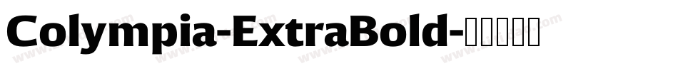 Colympia-ExtraBold字体转换