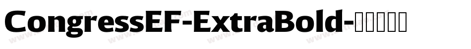 CongressEF-ExtraBold字体转换