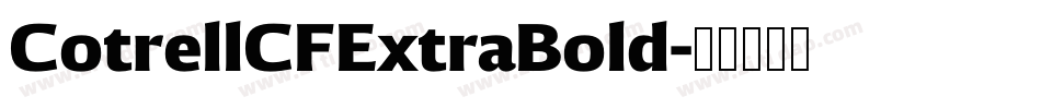 CotrellCFExtraBold字体转换
