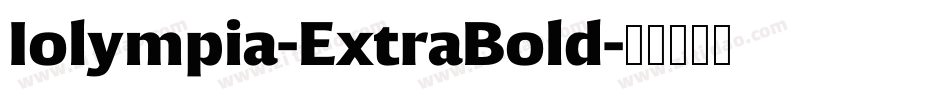 Iolympia-ExtraBold字体转换
