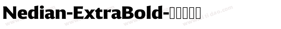 Nedian-ExtraBold字体转换