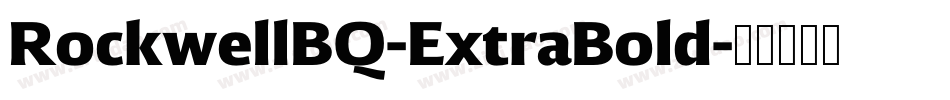 RockwellBQ-ExtraBold字体转换