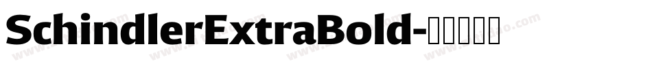 SchindlerExtraBold字体转换
