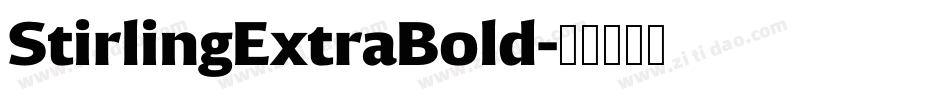 StirlingExtraBold字体转换