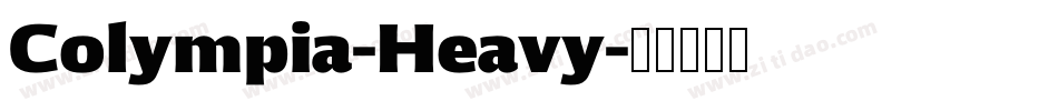 Colympia-Heavy字体转换