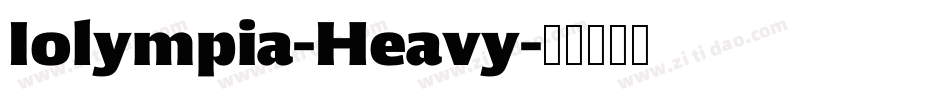 Iolympia-Heavy字体转换