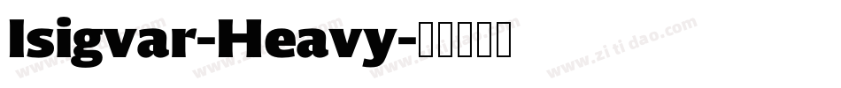Isigvar-Heavy字体转换