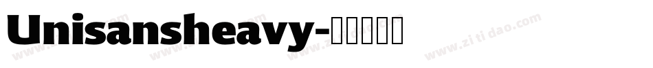 Unisansheavy字体转换