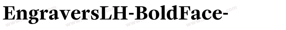 EngraversLH-BoldFace字体转换