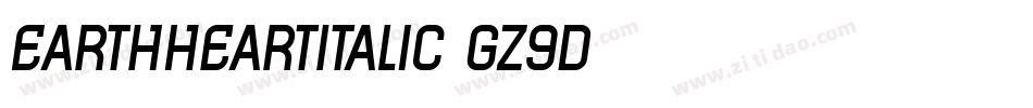 EarthHeartItalic-Gz9D字体转换