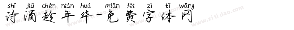 诗酒趁年华字体转换