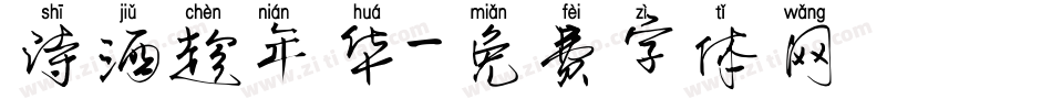 诗酒趁年华字体转换