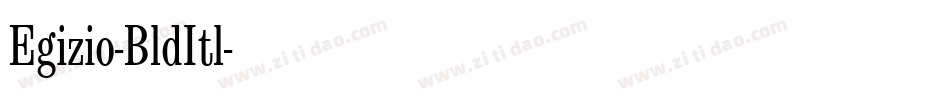 Egizio-BldItl字体转换