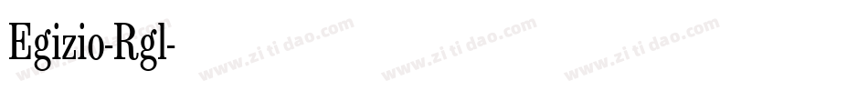 Egizio-Rgl字体转换