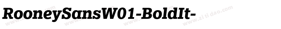 RooneySansW01-BoldIt字体转换