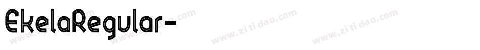 EkelaRegular字体转换