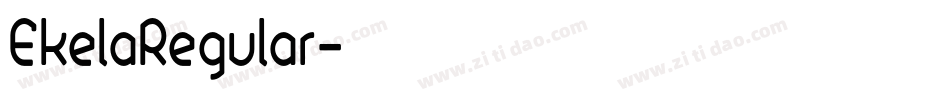 EkelaRegular字体转换