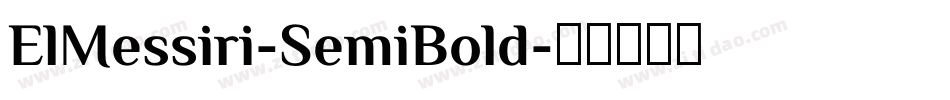 ElMessiri-SemiBold字体转换