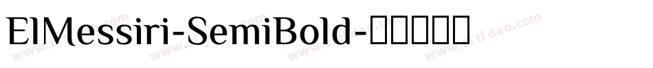 ElMessiri-SemiBold字体转换