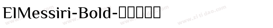 ElMessiri-Bold字体转换