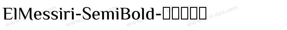 ElMessiri-SemiBold字体转换