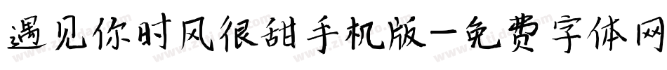 遇见你时风很甜手机版字体转换