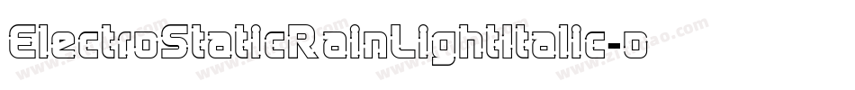 ElectroStaticRainLightItalic-o5m0字体转换