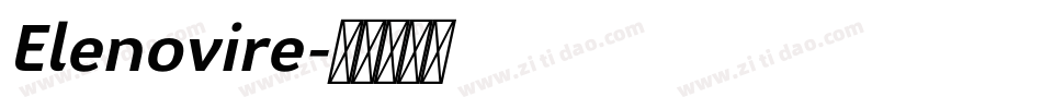 Elenovire字体转换