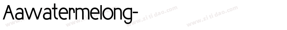 Aawatermelong字体转换