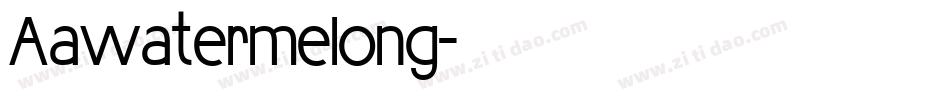 Aawatermelong字体转换