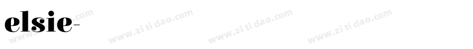elsie字体转换