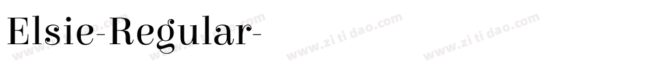 Elsie-Regular字体转换