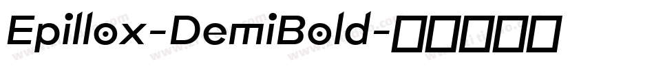 Epillox-DemiBold字体转换