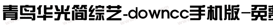 青鸟华光简综艺_downcc手机版字体转换