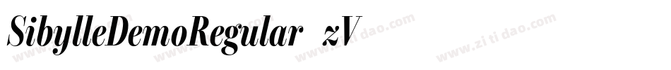 SibylleDemoRegular-zV24字体转换
