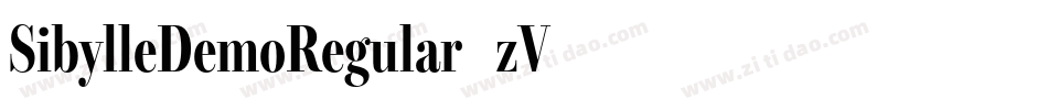 SibylleDemoRegular-zV24字体转换