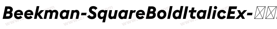 Beekman-SquareBoldItalicEx字体转换