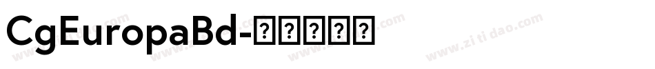 CgEuropaBd字体转换