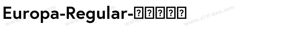 Europa-Regular字体转换