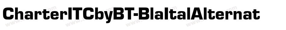 CharterITCbyBT-BlaItalAlternate字体转换