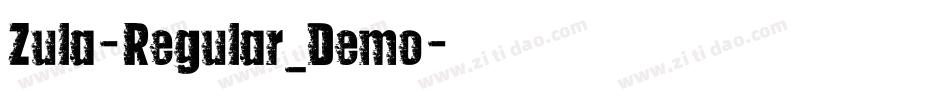 Zula-Regular_Demo字体转换