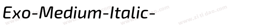 Exo-Medium-Italic字体转换