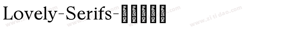Lovely-Serifs字体转换