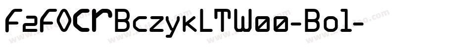 F2FOCRBczykLTW00-Bol字体转换