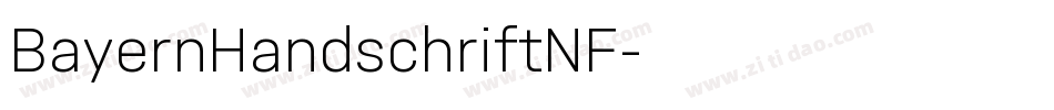 BayernHandschriftNF字体转换