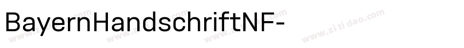 BayernHandschriftNF字体转换