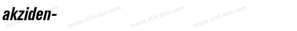 akziden字体转换