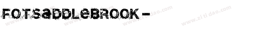 FOTSaddlebrook字体转换 FOTSaddlebrook字体转换