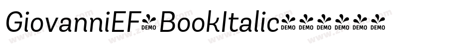 GiovanniEF-BookItalic字体转换